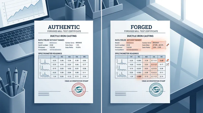 识别中国铸件采购材质报告造假的验证方法