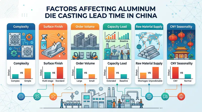 Guide d'analyse et d'optimisation des délais de commande pour le moulage sous pression d'aluminium en Chine