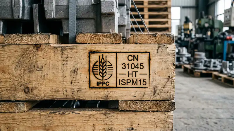 Houten verpakkingen voor de export van Chinese aluminium gietstukken: ISPM 15-begassing en IPPC-keurmerk