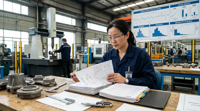 Auditoria no local para a apresentação dos documentos PPAP por fornecedores de fundição da China