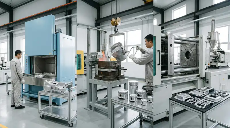 Vergelijking van drie processen voor lagedruk-zwaartekrachtgieten bij fabrikanten van aluminiumlegeringen in Ningbo