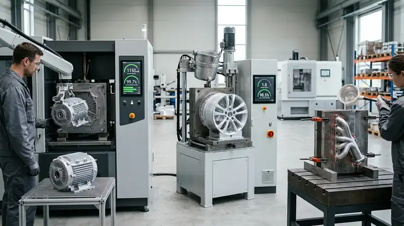 Comparación entre los procesos de fundición a presión de baja presión y por gravedad de piezas de aluminio para automoción